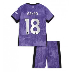 Liverpool Cody Gakpo #18 Replica Third Stadium Kit for Kids 2023-24 Short Sleeve (+ pants)
